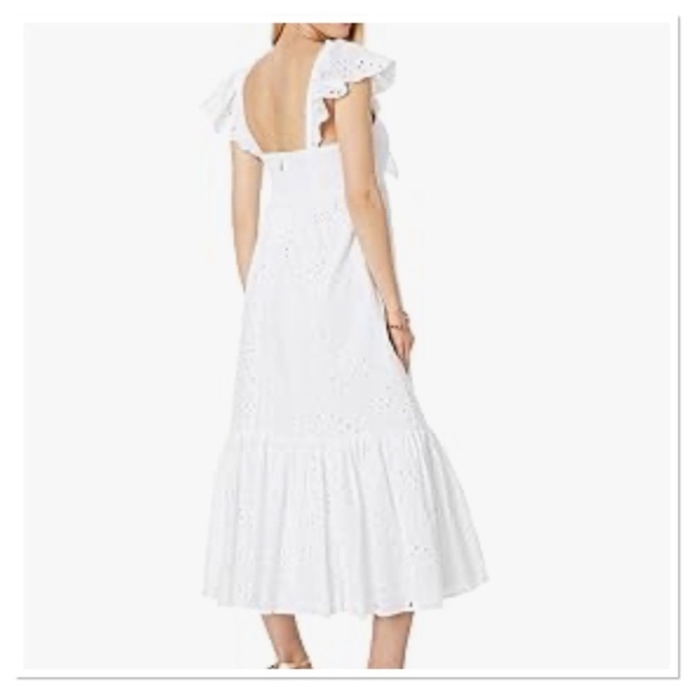Lilly Pulitzer Midi Dress Elegant White Eyelet Dress Size 16 - Picture 4 of 6